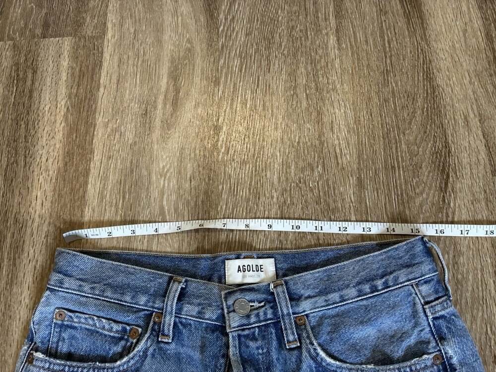 Agolde Parker Long Short in Skywave Size 27 Denim Shorts - Picture 6 of 8